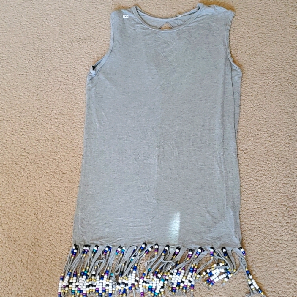 Open back beaded shirt